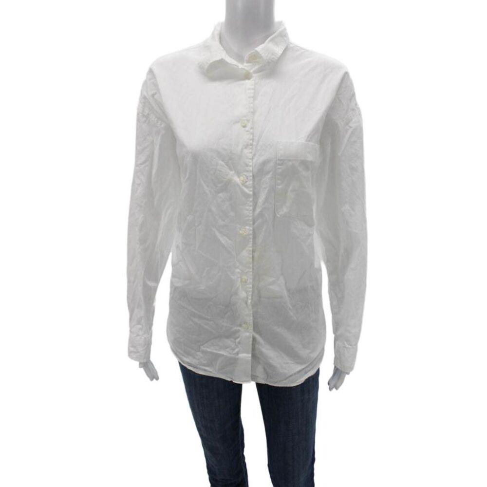 Samsoe & Samsoe Women Collared Button-Up Long Sleeve White Size S